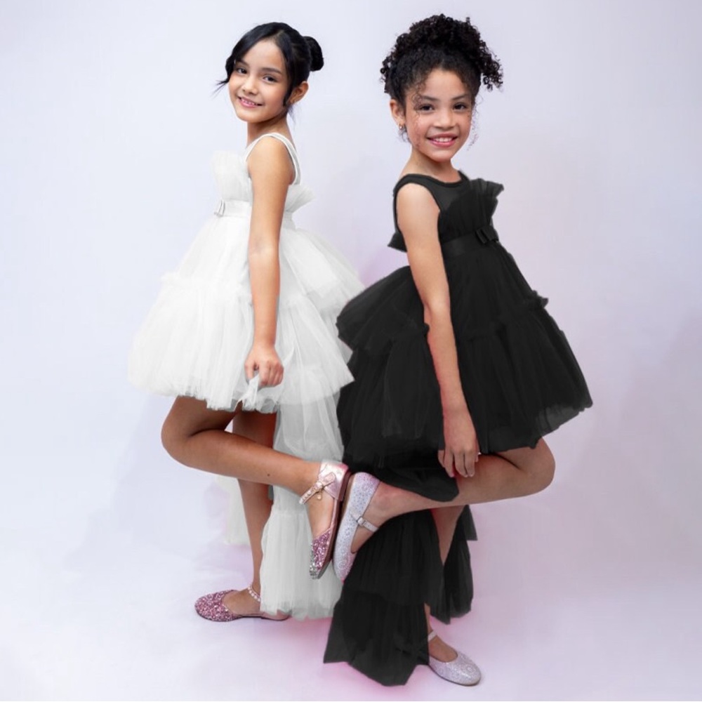 COPY - Puffy tutu Tulle Dress with Detachable Train Girl Birthdays,  flower gir…